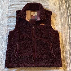 Burgundy Sherpa Fleece Vest